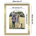 thumbnail image 3 of Americanflat 11x14 Picture Frame with Arch-Shaped Mat Shatter-Resistant Glass elevate cherished photos - Gold, 3 of 8