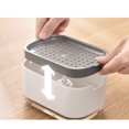 thumbnail image 4 of 1 Uds. Dispensador de jabón para platos blanco para cocina, dispensador de jabón Premium 2 en 1 y soporte para esponja, dispensador con bomba de jabón, 4 of 5