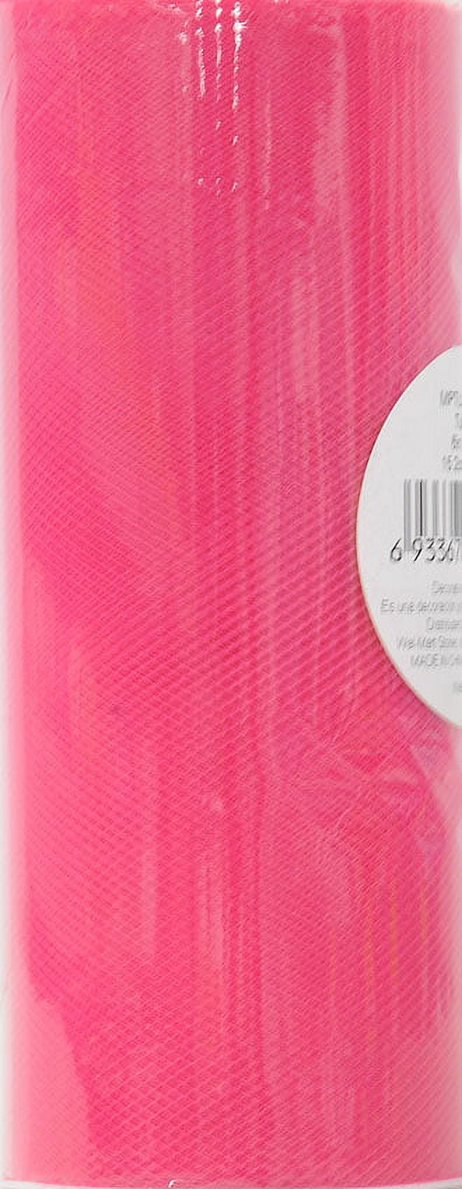 Fuzhou 6" Hot Pink Matte Tulle, 25 Yards, 1 Each