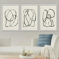 thumbnail image 2 of PixonSign Framed Canvas Print Wall Art Set Duotone Geometric Spiral Ring Circle Collage Abstract Shapes Illustrations Modern Art Boho Decorative for Living Room, Bedroom, Office - 16"x24"x3 WHITE, 2 of 5