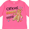 thumbnail image 4 of Inktastic Official Cookie Tester Cute Gingerbread Boys or Girls Long Sleeve Toddler T-Shirt, 4 of 5