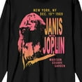 thumbnail image 2 of Janis Joplin Gradient Artwork Women's Black Long Sleeve Crew Neck Tee-Small, 2 of 4