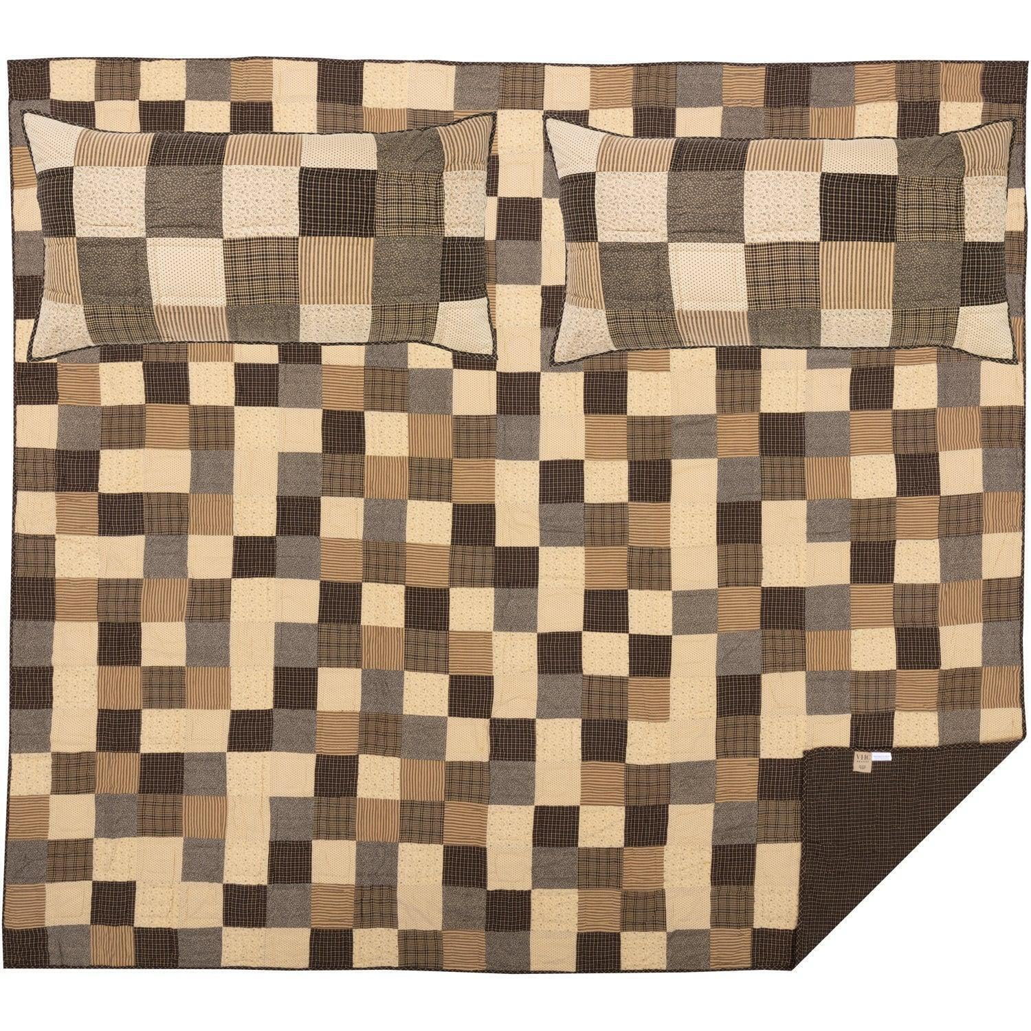VHC Brands Kettle Grove Decor, Queen Quilt Set; 1-Quilt 94Wx94L w/2 Shams 21x27
