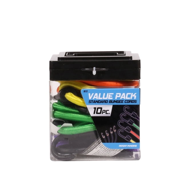 10 pc Standard Bungee Value Pack Assortment