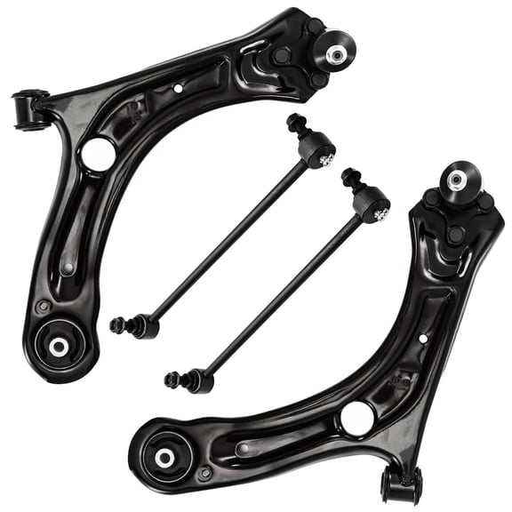 Detroit Axle - FWD 4pc Front Control Arms Kit for 2012-2019 VW Beetle 2012-2022 Passat, 2 Lower Control Arms w/Ball Joint Assembly 2 Sway Bar Links Replacement