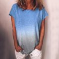 thumbnail image 2 of Viikei Womens Short Sleeve Tops Ladies T Shirts T-shirts Womens Casual Gradient Color Short Sleeved T-Shirt Tunic Blouse Tops, 2 of 7
