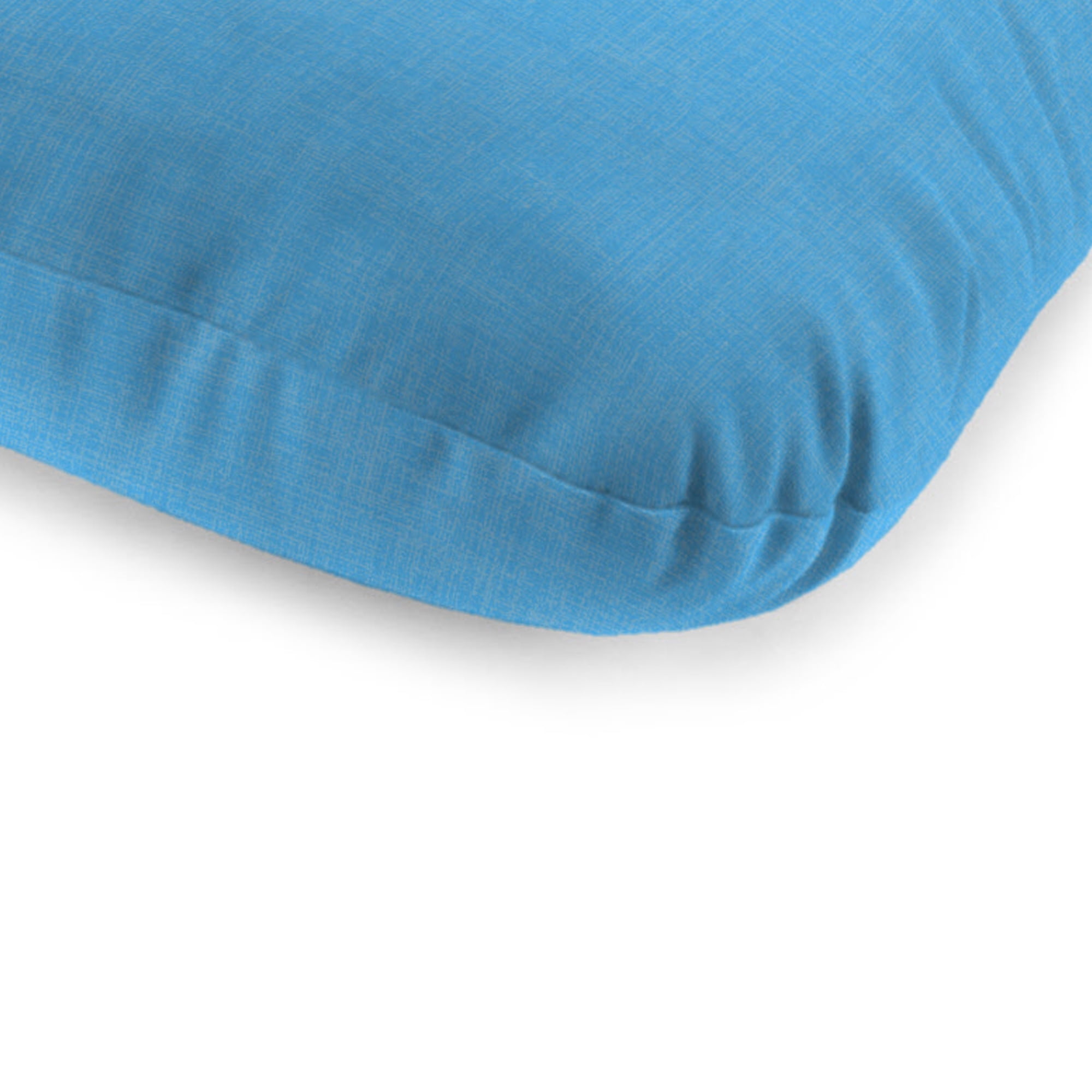 Jordan Manufacturing 74" x 22" Celosia Ice Blue Crosshatch Rectangular Outdoor Chaise Lounge Cushion with Ties and Hanger Loop