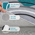thumbnail image 4 of Machine Washable 6 x 9 Area Rug Geometric Stripes Circles Carpet Pet Children Friendly Non-Slip Non-Shedding Rugs for Living Room, Bedroom, Dining Room, Home Office, Family Room（Blue）, 4 of 7