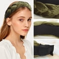 thumbnail image 2 of Diademas para mujer, diademas trenzadas de terciopelo, diadema de moda, accesorios para el cabello cruzados, 2 of 6