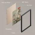 thumbnail image 4 of PixonSign Framed Wall Art Chinoiserie Bird and Flower Vintage Asian Inspired Floral Illustrations Posters, Set of 4 Multicolor Nature Wilderness Canvas Prints for Home Decor - 11"x14" Black, 4 of 5