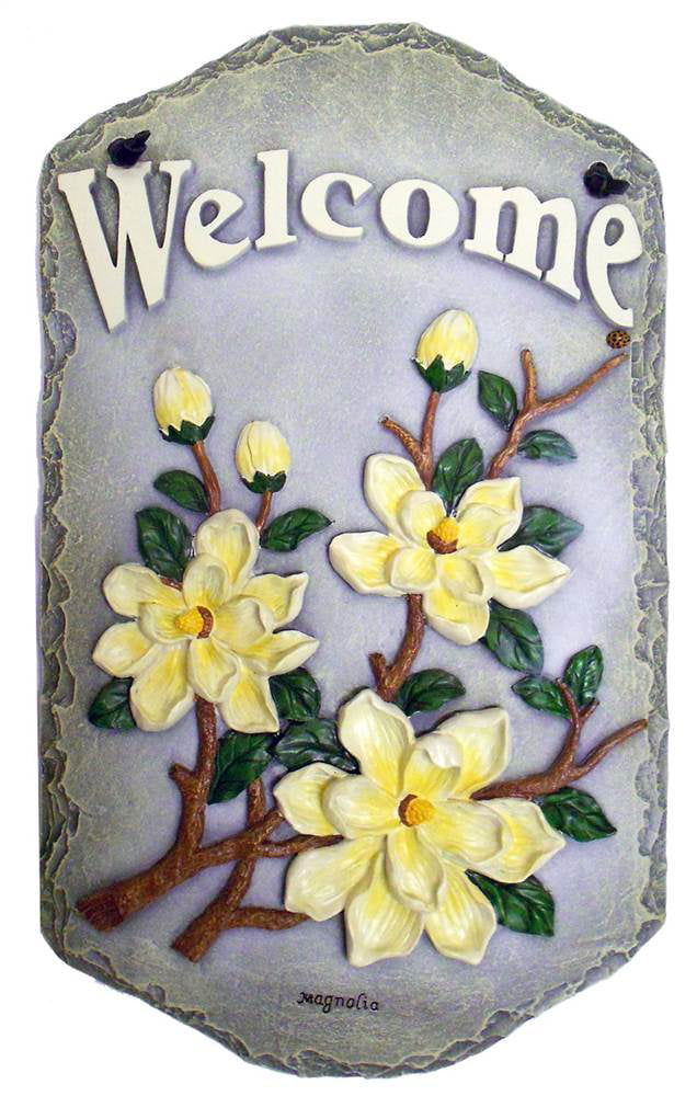 Mixed Yellow FLOWERS Slate Garden Hand painted Potted Plants SLATE 14  x 10 Indoor  Outdoor Personalized Add Your Name Sign