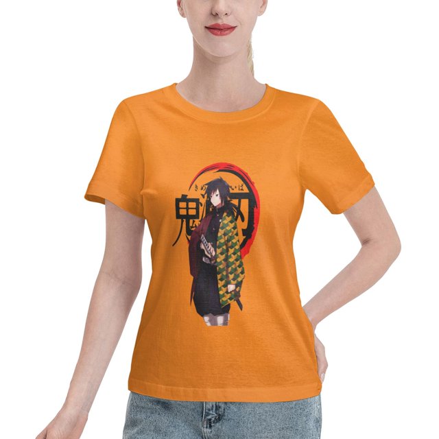 T-Shirt Basique à Manches Courtes pour Femmes Demon Slayer Tomioka Yiyong
