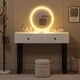 thumbnail image 3 of Yeshouse Tocador con espejo y luces, tocador de maquillaje de 125 cm de alto con 3 colores de luz y brillo ajustable, mesa de tocador para dormitorio con 2 cajones, 3 of 8