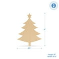thumbnail image 2 of Christmas Tree Cutout with Star, 6 Inch, Pack of 6, Use as Wooden Christmas Ornaments or Door Hanger, Perfect Wooden Cutouts for Crafts, by Woodpeckers, 2 of 7