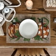 thumbnail image 2 of mubwai Polka Dot Pumpkins Vine Thanksgiving Placemats Set of 4, 12x18 Inch Seasonal Fall Table Mats for Party Kitchen Dining Decoration, 2 of 6