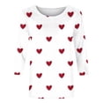 thumbnail image 3 of lnmuld Cute Summer Tops Valentine's Day Floral Lace Blouse for Girls Featuring Ruffle Hem and Bow Detail Long Sleeve Party Wear Top Color:White,Size:3-4 Years, 3 of 5