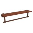 thumbnail image 2 of Washington Square Collection Solid IPE Ironwood Shelf with Integrated Towel Bar - Satin Brass / 22 Inch, 2 of 2