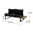 thumbnail image 2 of Dark Grey Left Arm Seater - Rust- Aluminum, Water- Fabrics, Ornamental Faux Wood With Aluminum Construction, Lining,, 2 of 7