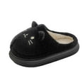 thumbnail image 5 of Womens Memory Foam Fuzzy Slippers Cartoon Cat Plush Platform Slippers Home Cotton Slippers Comfy Slip-On Warm House Shoes Black Size 9, 5 of 9