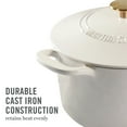 thumbnail image 3 of Martha Stewart 7-Quart Enamel on Cast Iron Dutch Oven, Linen, 3 of 7