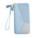thumbnail image 5 of Cartera de cuero PU jinwen para mujer Organizador de tarjetas de crédito Azul largo, 5 of 8