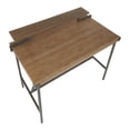 thumbnail image 6 of Gia Industrial Counter Table in Antique Metal and Brown Wood-Pressed Grain Bamboo by LumiSource, 6 of 7