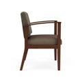 thumbnail image 2 of Amherst Wood Reception Oversize Guest Chair / Walnut Wood / Brown / Brown, 2 of 5