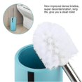 thumbnail image 3 of Toilet Brush With Holder Duty Stainless Steel Upgraded Handle Scrubber Cleaner Set(Blue), 3 of 5