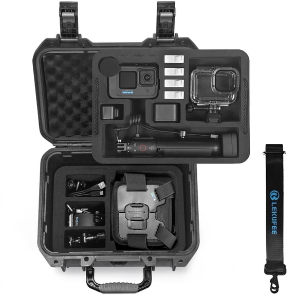 Lekufee Waterproof Hard Case for Gopro Hero 13/12/11/10/9/8, LIT Hero, Hero 4K, Gopro Volta,Media Mod,Creator Edition, and More Accessories(Case Only)