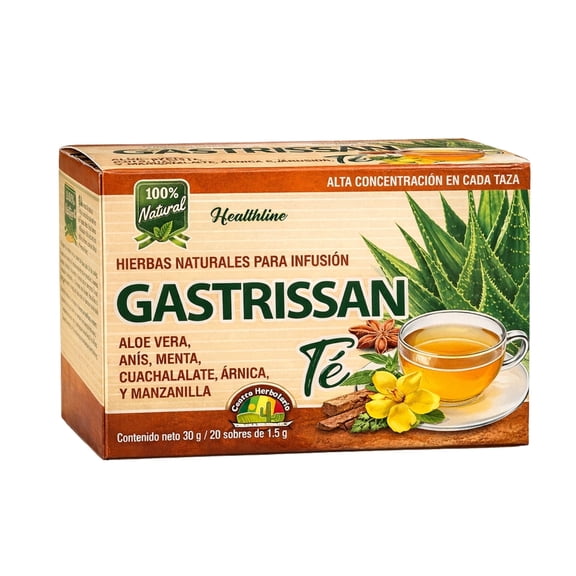 Gastrissan Herbal Tea Bags – Digestive Support Tea with Aloe Vera, Chamomile, Mint & Anise – Caffeine Free Herbal Infusion, 20 Tea Bags