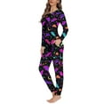 thumbnail image 2 of FKELYI Halloween Star Bats Women Pj Set 2-Pack Lightweight Home Pajamas for Ladies Night Casual Adult Pajamas Women Size XL, 2 of 5