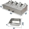 thumbnail image 2 of Commercial LP Gas Food Warmer Bain Marie Steam Table Stainless Steel 8-Pan with Pressure Relief Valve, 2 of 6