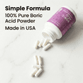thumbnail image 4 of Seroflora Boric Acid Vaginal Suppositories 600mg 30 Count, pH Balance, Vaginal Odor Support, Fast Dissolving, Made in USA, 4 of 8