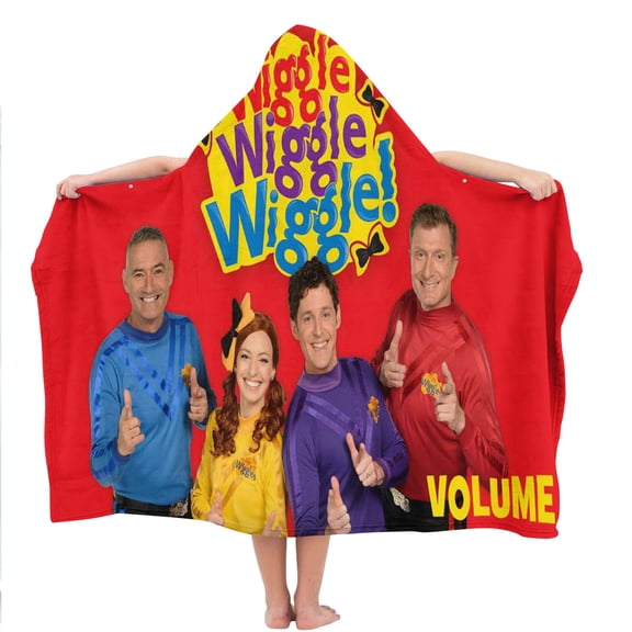 The Wiggles Hooded Kids Beach Towels Toddler Microfiber Bath Wrap Hat Absorbent Pool Swim Cover-ups Poncho