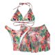 thumbnail image 4 of Traje de baño HUOGUO con estampado tropical hawaiano de 2 piezas para mujer, 4 of 4