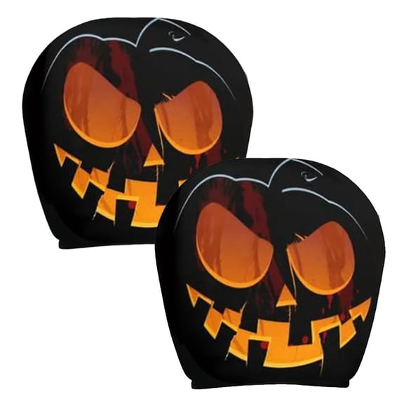 2PCS Funny Cartoon Car Headrest Covers Car Seat Head Rest Protector for Auto Front Seat Rest Decoration Cute Funny Cartoon Eyes Car Headrest Covers