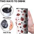 thumbnail image 3 of Ladybug Tumbler with Lid and Straw, Ladybug Gifts for Women Girls,20oz Lady Bug Skinny Travel Mug Tumbler Cup Water Botter,Ladybug Decor Accessories Stuff, 3 of 6