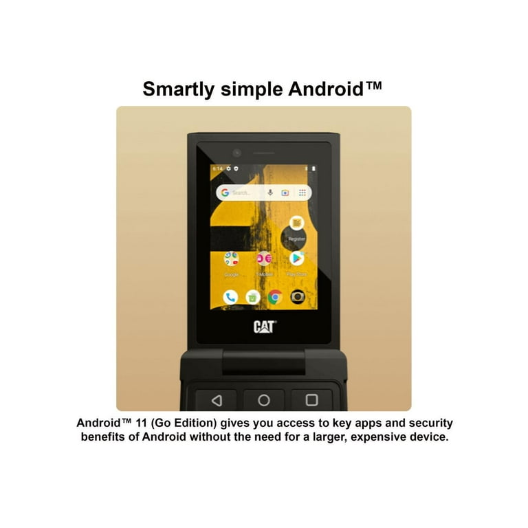 Cat S22 Rugged Flip Phone, 16GB, 4G LTE, GSM Unlocked, 2GB RAM