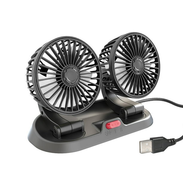 Ventilador de refrigeración de plástico para vehículos, Cable desmontable, alimentación de doble cabeza, ajustable, Interior, accesorios para Kits de molduras para tableros de USB Universal Speravity VI015961-03B