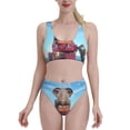 thumbnail image 2 of Picia Elephant Sits Women's High Waisted Bikini Scoop Neck Swimsuit Two Pieces Bathing Suit-Small, 2 of 8