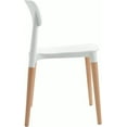 thumbnail image 6 of CozyBlock Bel Dining Bistro Cafe Style Modern Minimalist Side Chair Set of 2 (White), 6 of 7