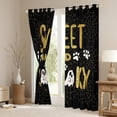 thumbnail image 3 of Feelyou Halloween Cute Ghost Curtains Pack of 2 (42x84 Each) for Kid, Sweet and Spooky Curtains Blackout, Gothic Spider Web Bedroom Curtains, Black Out Curtains Decor, 3 of 6