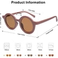 thumbnail image 3 of Bonitas gafas de sol polarizadas redondas para niños, niñas y niños con protección UV400., 3 of 4