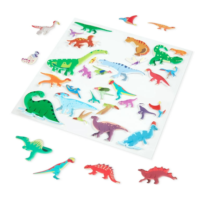 Melissa & Doug Dinosaur Puffy Sticker Play Set Travel Toy with Double-Sided  Background, 36 Reusable Puffy Stickers - FSC-Certified Materials 