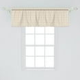 thumbnail image 2 of Ambesonne Geometric Valance Pack of 2, Retro Shabby Checked, 54"X18", Brown Cream, 2 of 3