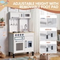 thumbnail image 5 of BRINJOY Wooden Play Kitchen for Kids, Pretend Cooking Set with Realistic Microwave, Oven, Sink, Apron & Storage, Educational Toy Gift for Ages 3+, 5 of 8