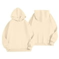 thumbnail image 6 of NMMUED Sweat Set Workout Sets for Women Hoodie Set Two Piece Sets for Women Fall Women's Athletic Clothing Sets, Khaki XXXL, 6 of 9