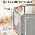 thumbnail image 5 of Baby Playpen, Travel Baby Playards, Baby Play Yard, 6Panels Portable Infant Play Game Area,Gray, 5 of 7
