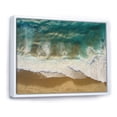 thumbnail image 2 of Designart "Tranquil Aerial View of Waves IV" Coastal Framed Wall Art - Coastal White Coastal Beach Hallway Framed Wall Art Decor, 2 of 6