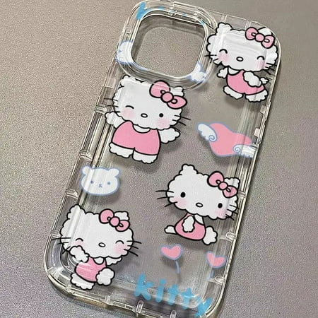 Kuromi Hello Kitty Transparent Phone Case for Samsung Galaxy A04 A04S A04E A14 A24 A03S A13 A23 A73 A12 A22 A42 A51 A71 Cover